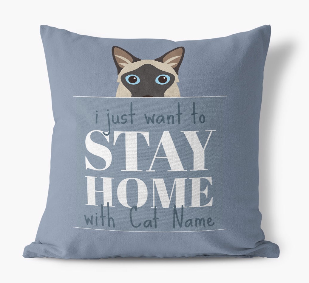 Stay Home With {dogsName}: Personalised {breedCommonName} Soft Touch Cushion