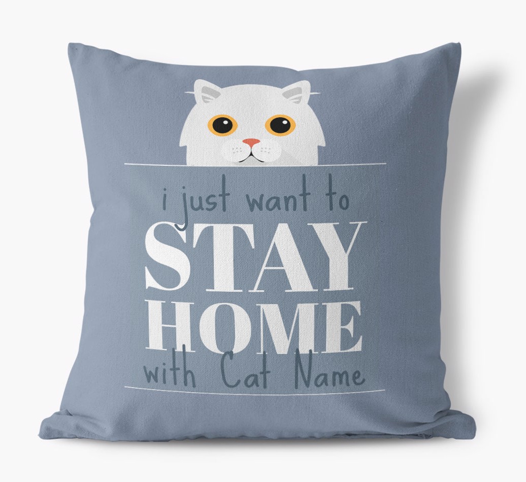 Stay Home With {dogsName}: Personalised {breedCommonName} Soft Touch Cushion