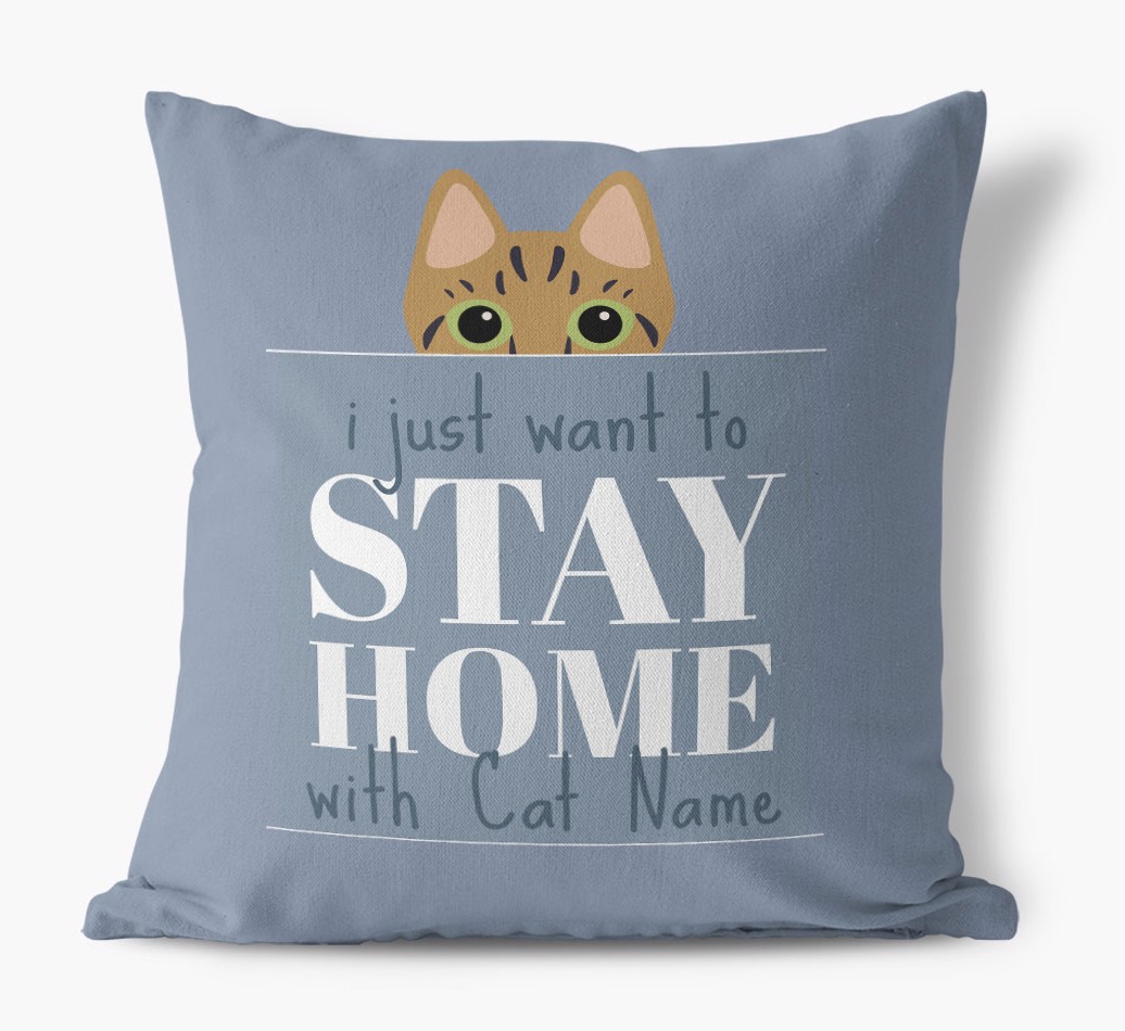 Stay Home With {dogsName}: Personalised {breedCommonName} Soft Touch Cushion