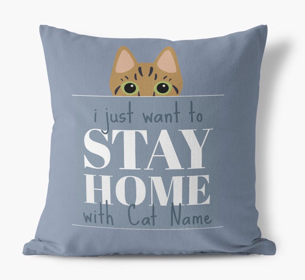 Stay Home With {dogsName}: Personalized {breedCommonName} Soft Touch Pillow
