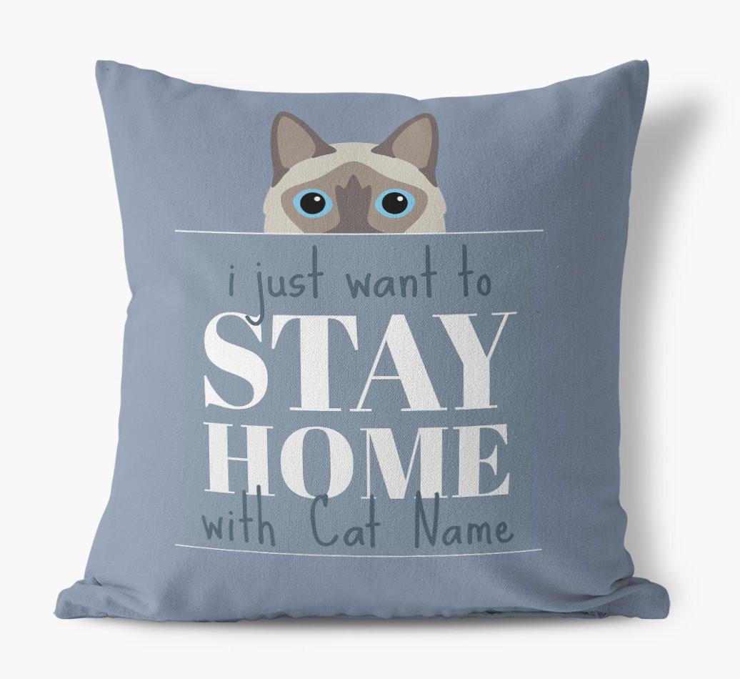 Stay Home With {dogsName}: Personalized {breedCommonName} Soft Touch Pillow