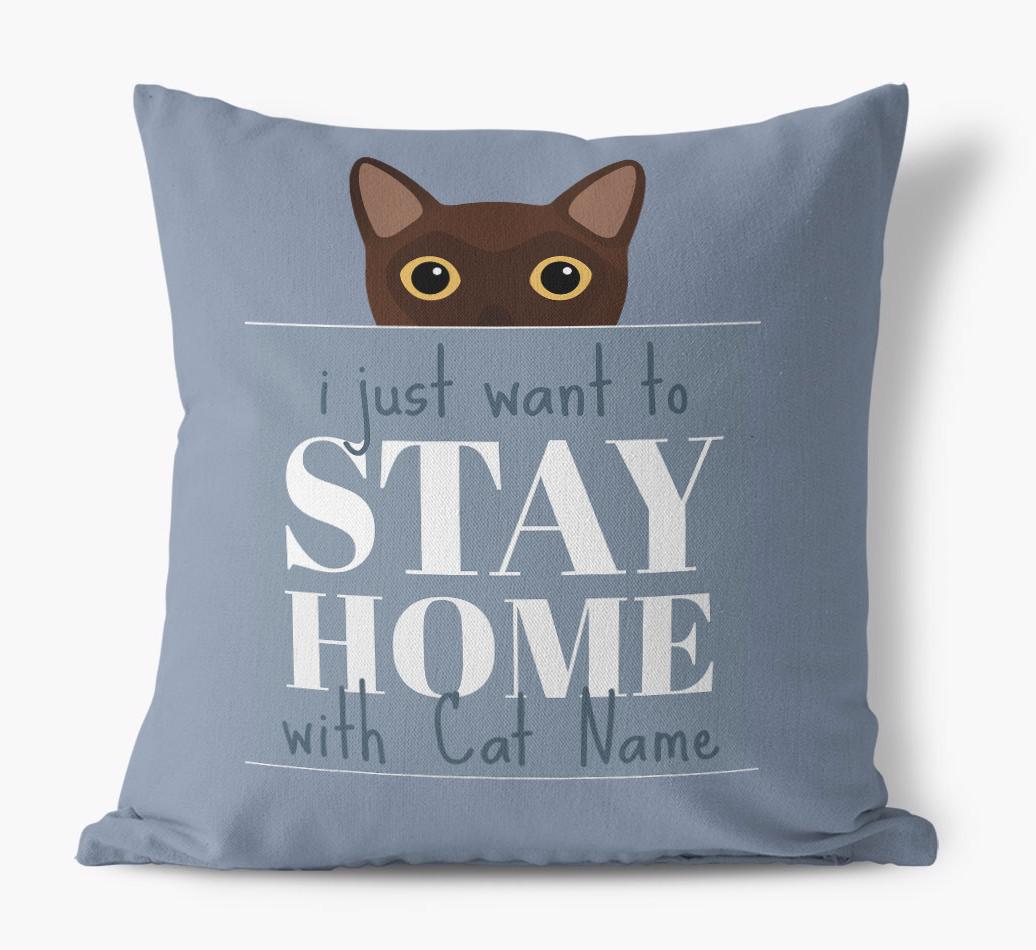 Stay Home With {dogsName}: Personalized {breedCommonName} Soft Touch Pillow