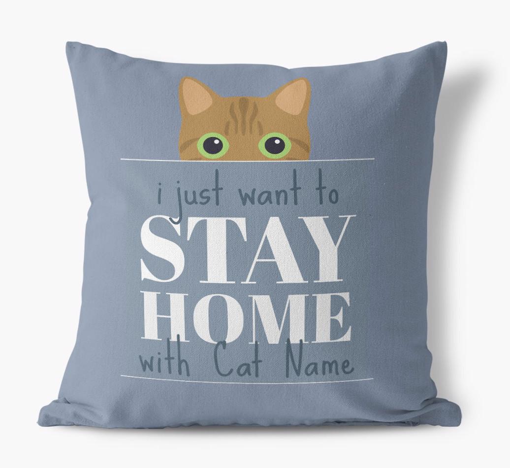 Stay Home With {dogsName}: Personalized {breedCommonName} Soft Touch Pillow
