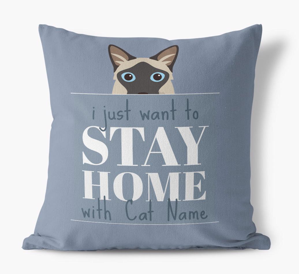 Stay Home With {dogsName}: Personalized {breedCommonName} Soft Touch Pillow