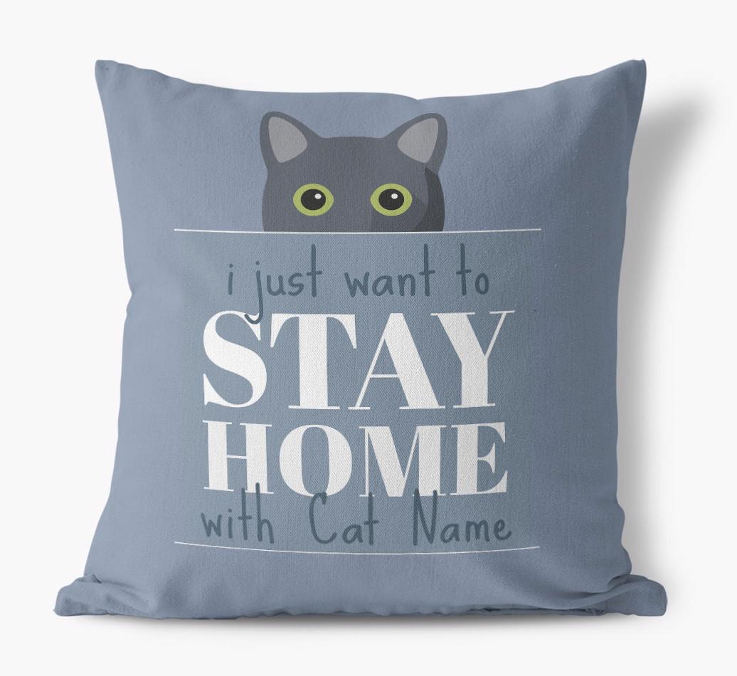 Stay Home With {dogsName}: Personalized {breedCommonName} Soft Touch Pillow