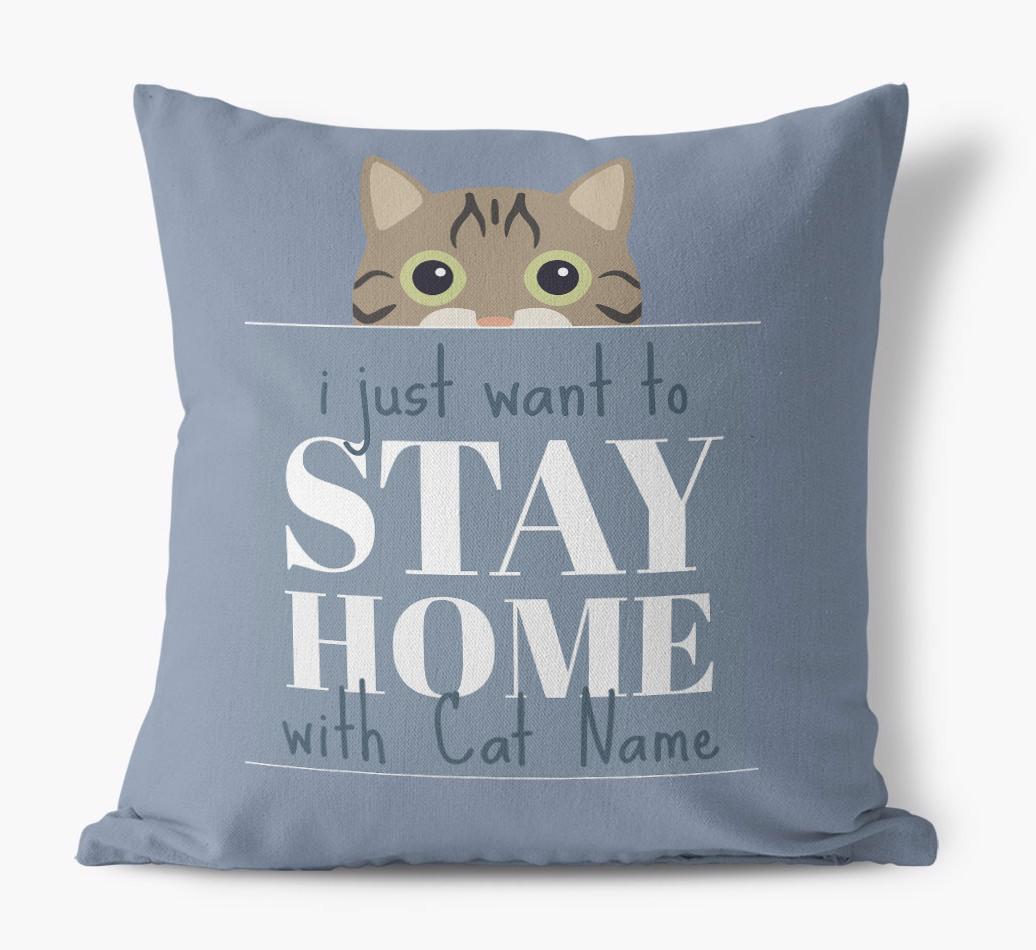 Stay Home With {dogsName}: Personalized {breedCommonName} Soft Touch Pillow