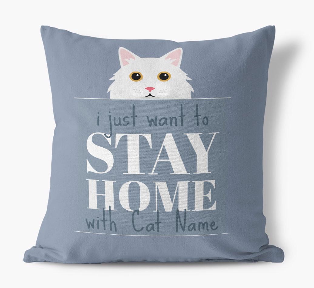Stay Home With {dogsName}: Personalized {breedCommonName} Soft Touch Pillow