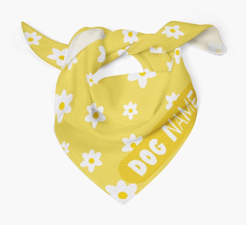 Daisy Pattern - Personalized {breedFullName} Bandana