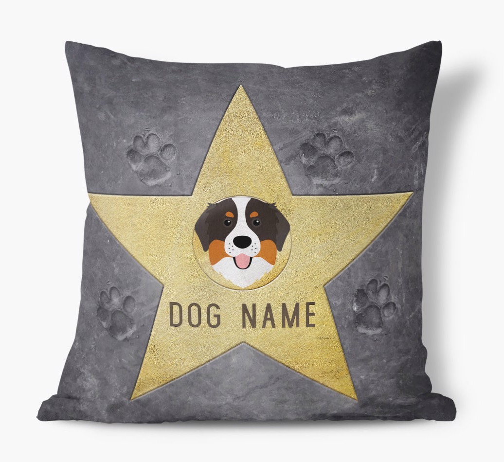 Star of Fame: Personalised {breedFullName} Soft Touch Cushion