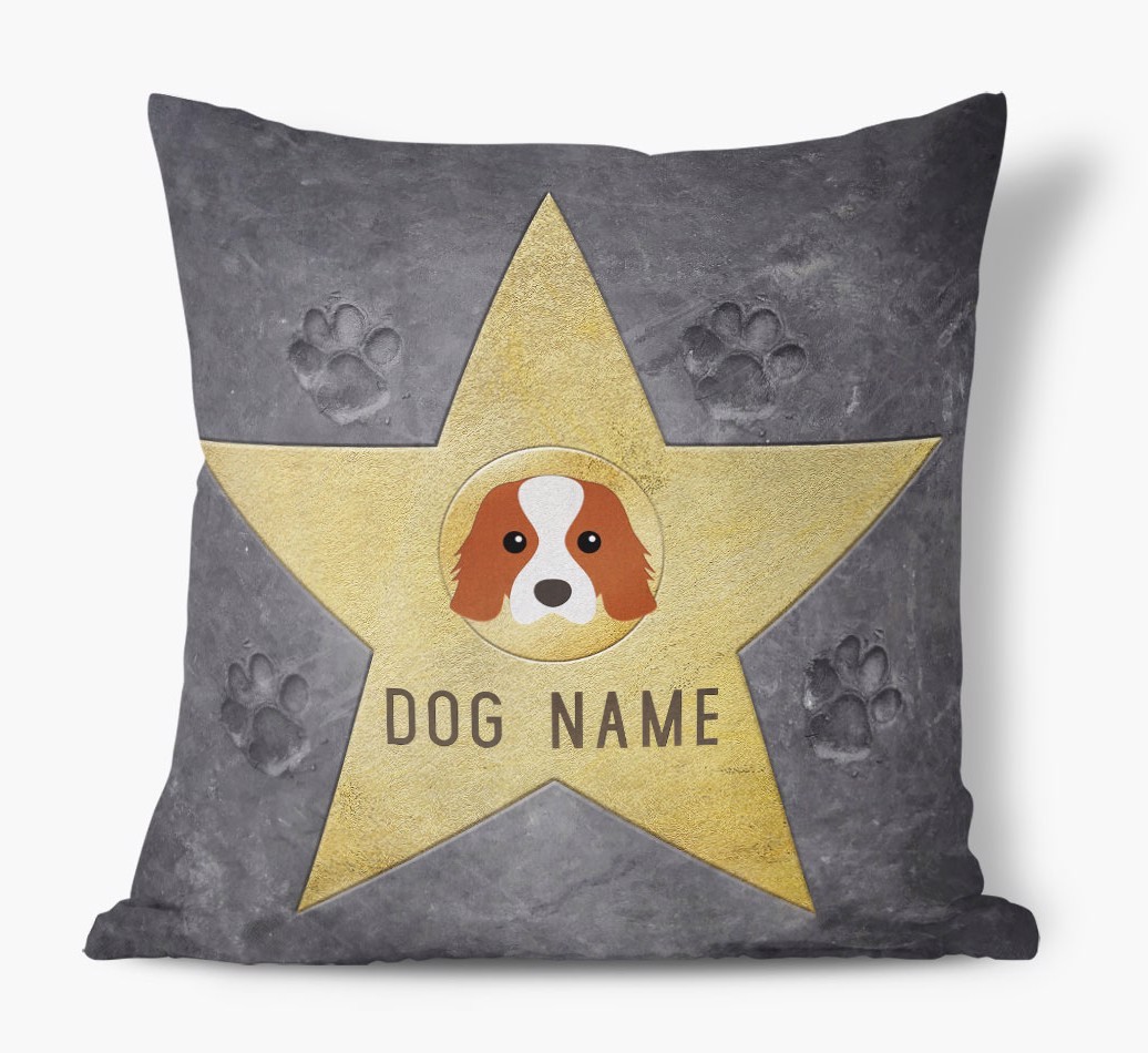 Star of Fame: Personalised {breedFullName} Soft Touch Cushion