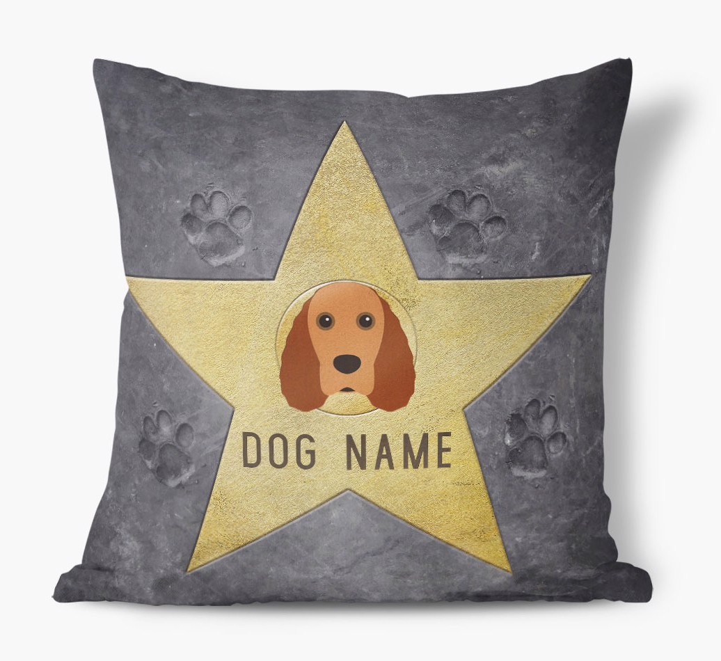 Star of Fame: Personalised {breedFullName} Soft Touch Cushion