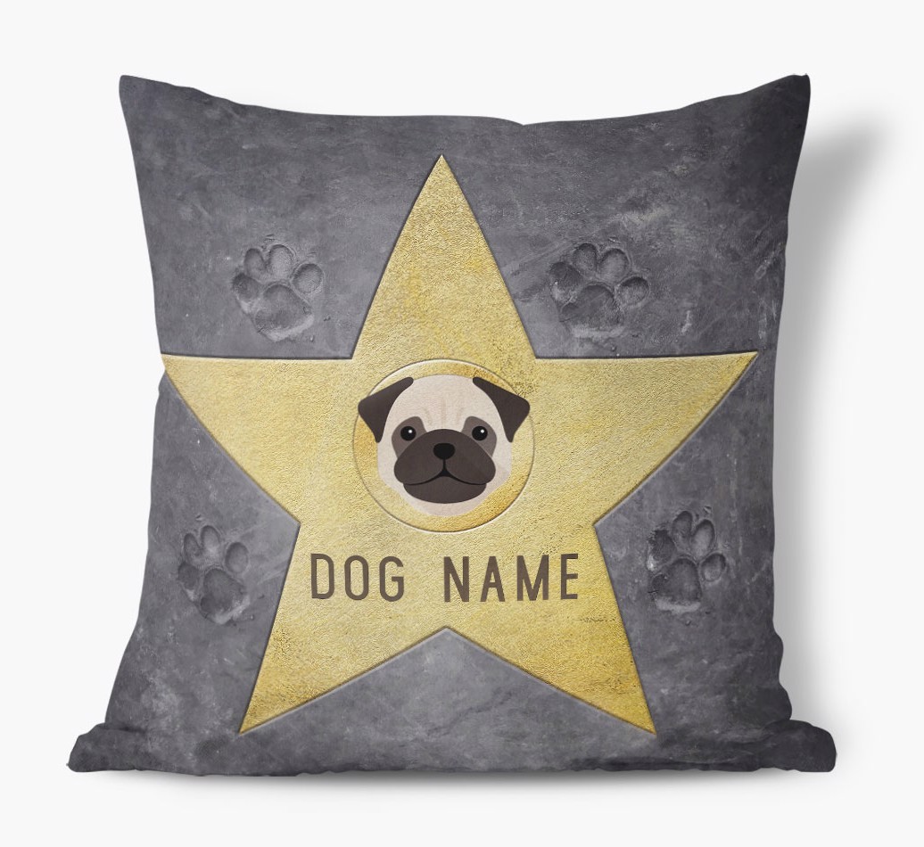 Star of Fame: Personalised {breedFullName} Soft Touch Cushion