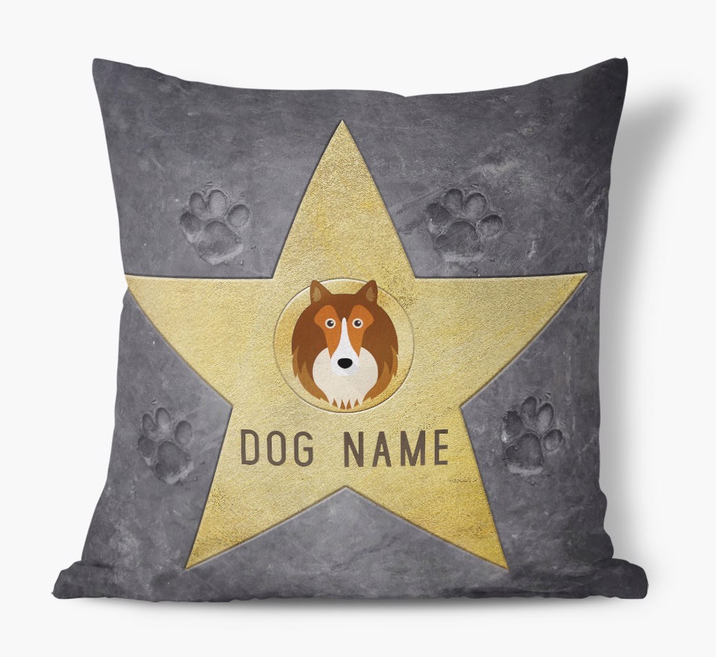 Star of Fame: Personalised {breedFullName} Soft Touch Cushion