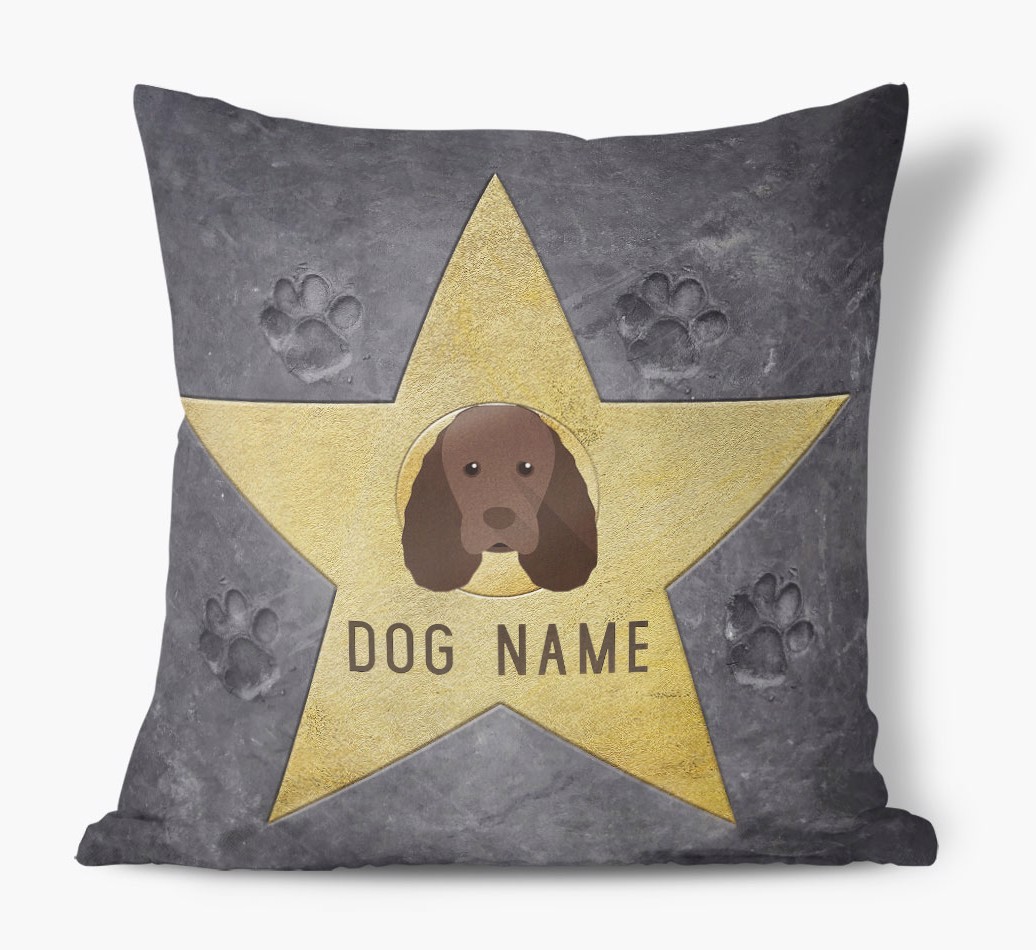 Star of Fame: Personalised {breedFullName} Soft Touch Cushion