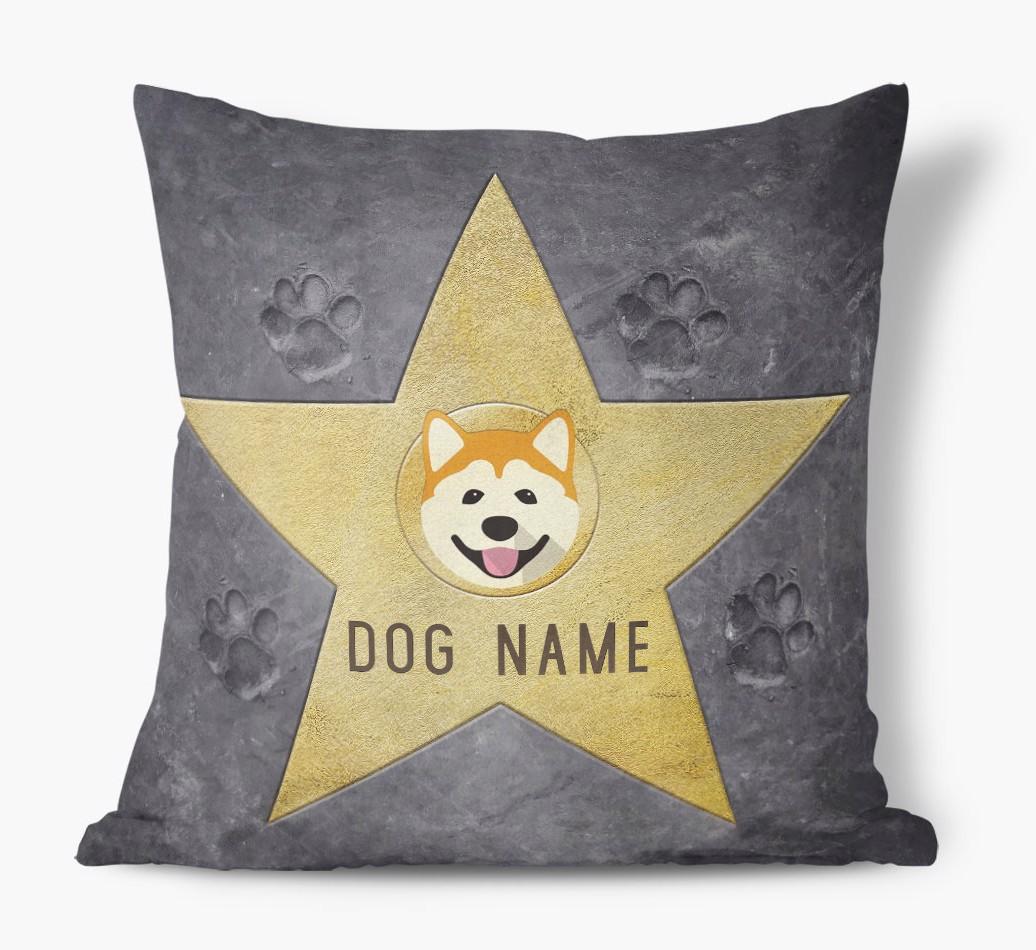 Star of Fame: Personalized {breedFullName} Soft Touch Pillow