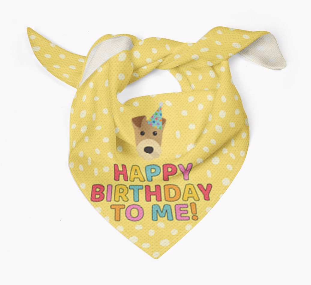 'Happy Birthday To Me' - Personalised {breedFullName} Bandana