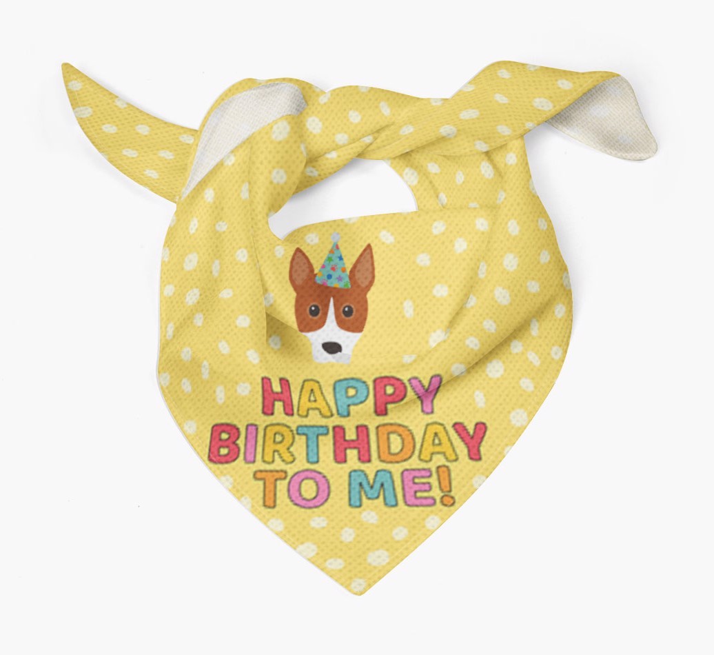 'Happy Birthday To Me' - Personalised {breedFullName} Bandana