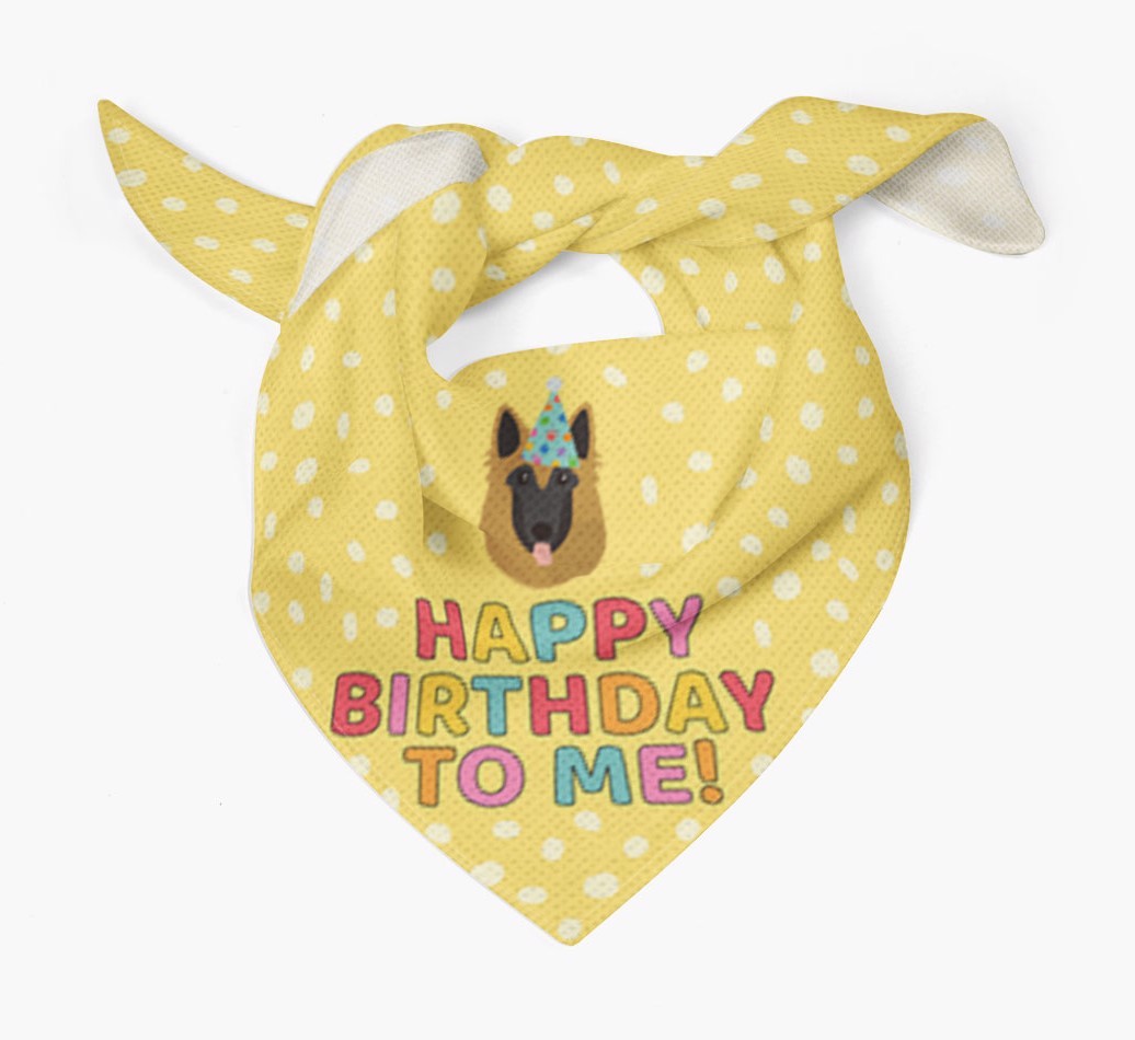 'Happy Birthday To Me' - Personalised {breedFullName} Bandana