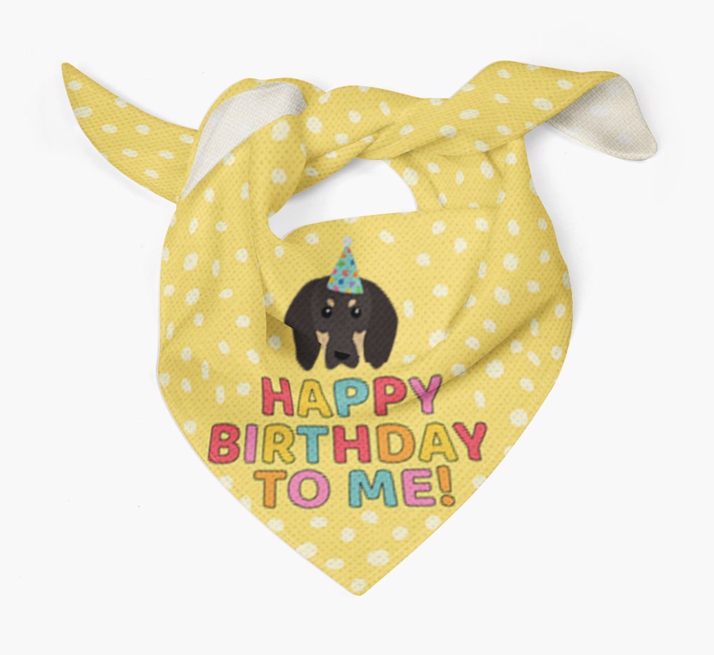 'Happy Birthday To Me' - Personalised {breedFullName} Bandana