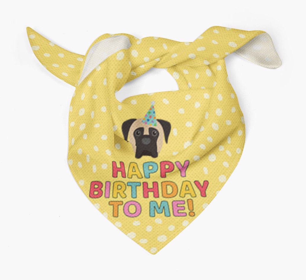'Happy Birthday To Me' - Personalised {breedFullName} Bandana