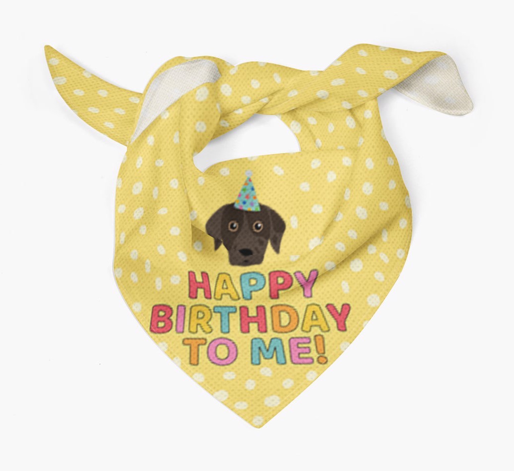 'Happy Birthday To Me' - Personalised {breedFullName} Bandana