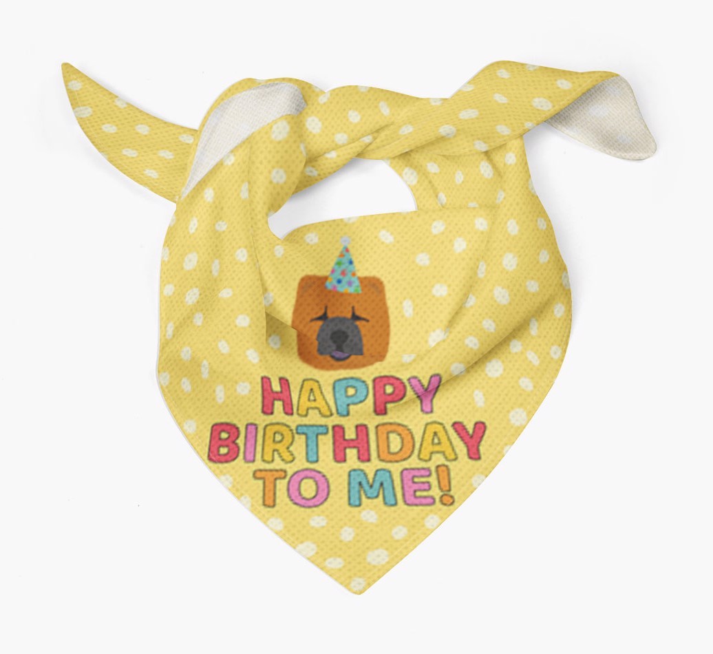 'Happy Birthday To Me' - Personalised {breedFullName} Bandana