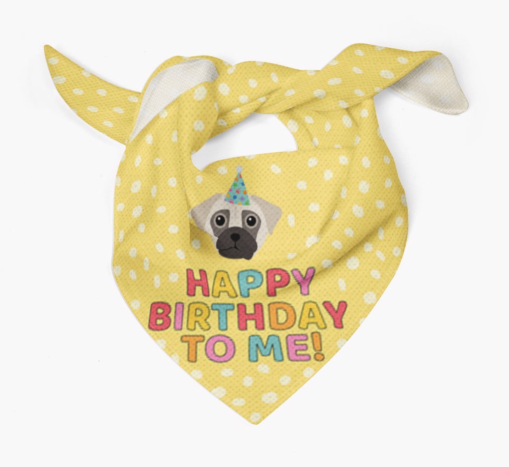 'Happy Birthday To Me' - Personalized {breedFullName} Bandana