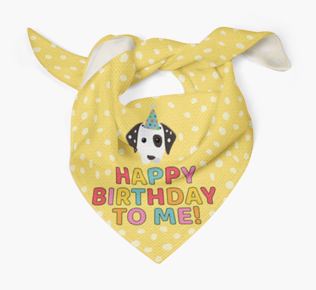 'Happy Birthday To Me' - Personalised {breedFullName} Bandana