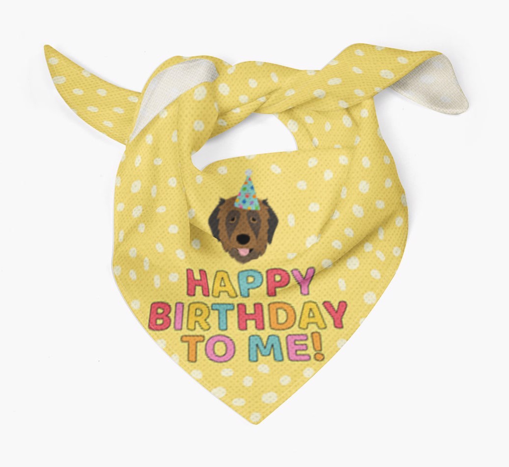 'Happy Birthday To Me' - Personalised {breedFullName} Bandana