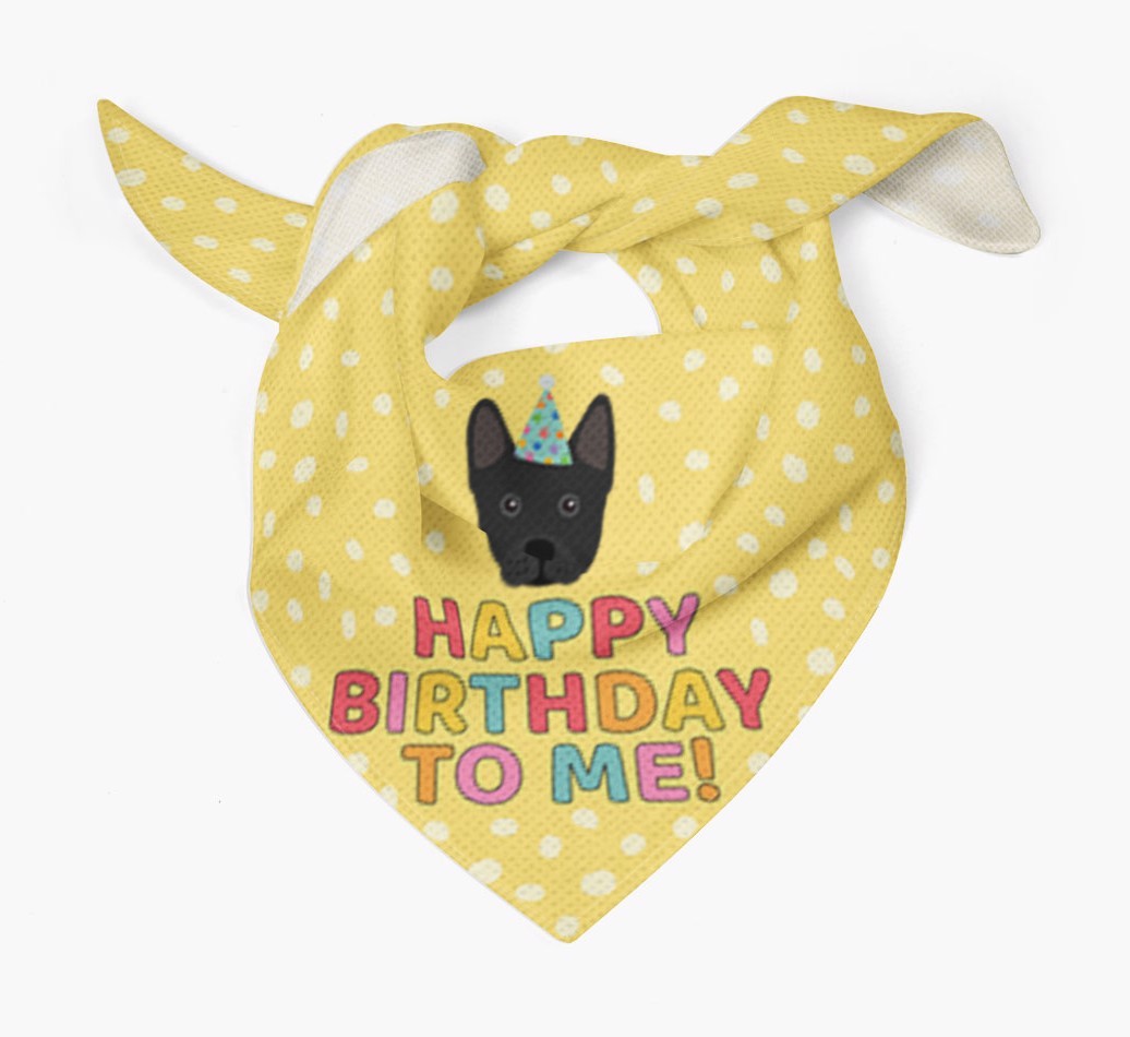'Happy Birthday To Me' - Personalised {breedFullName} Bandana
