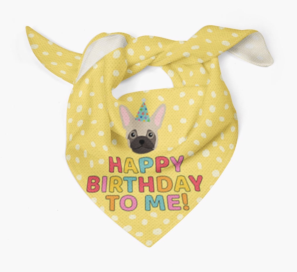 'Happy Birthday To Me' - Personalised {breedFullName} Bandana
