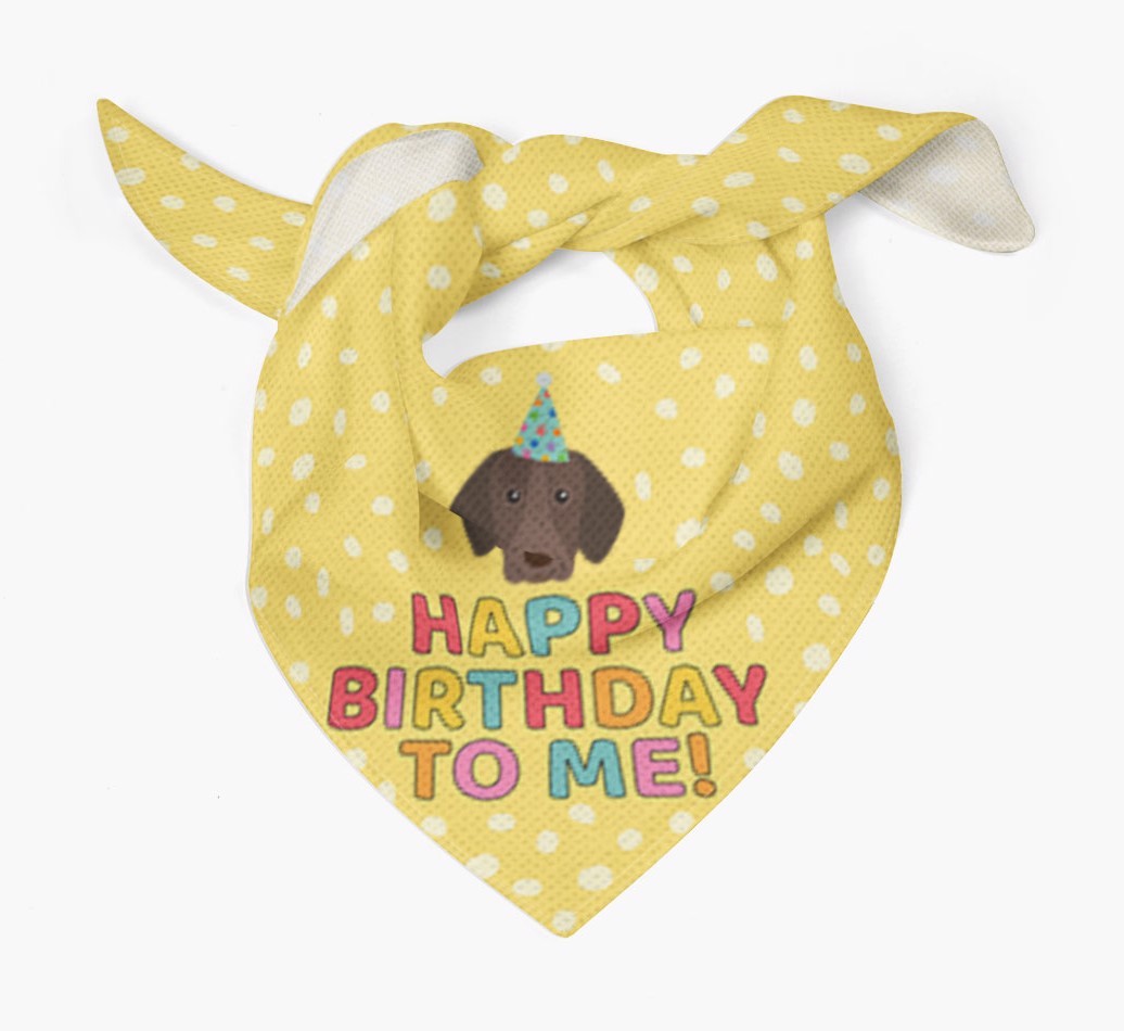 'Happy Birthday To Me' - Personalised {breedFullName} Bandana