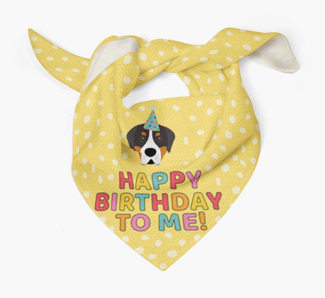 'Happy Birthday To Me' - Personalised {breedFullName} Bandana