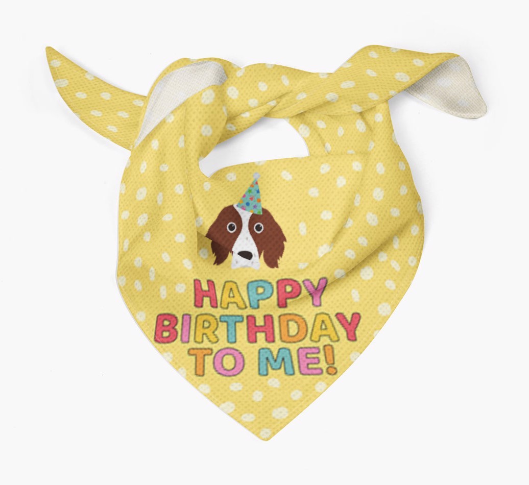 'Happy Birthday To Me' - Personalised {breedFullName} Bandana