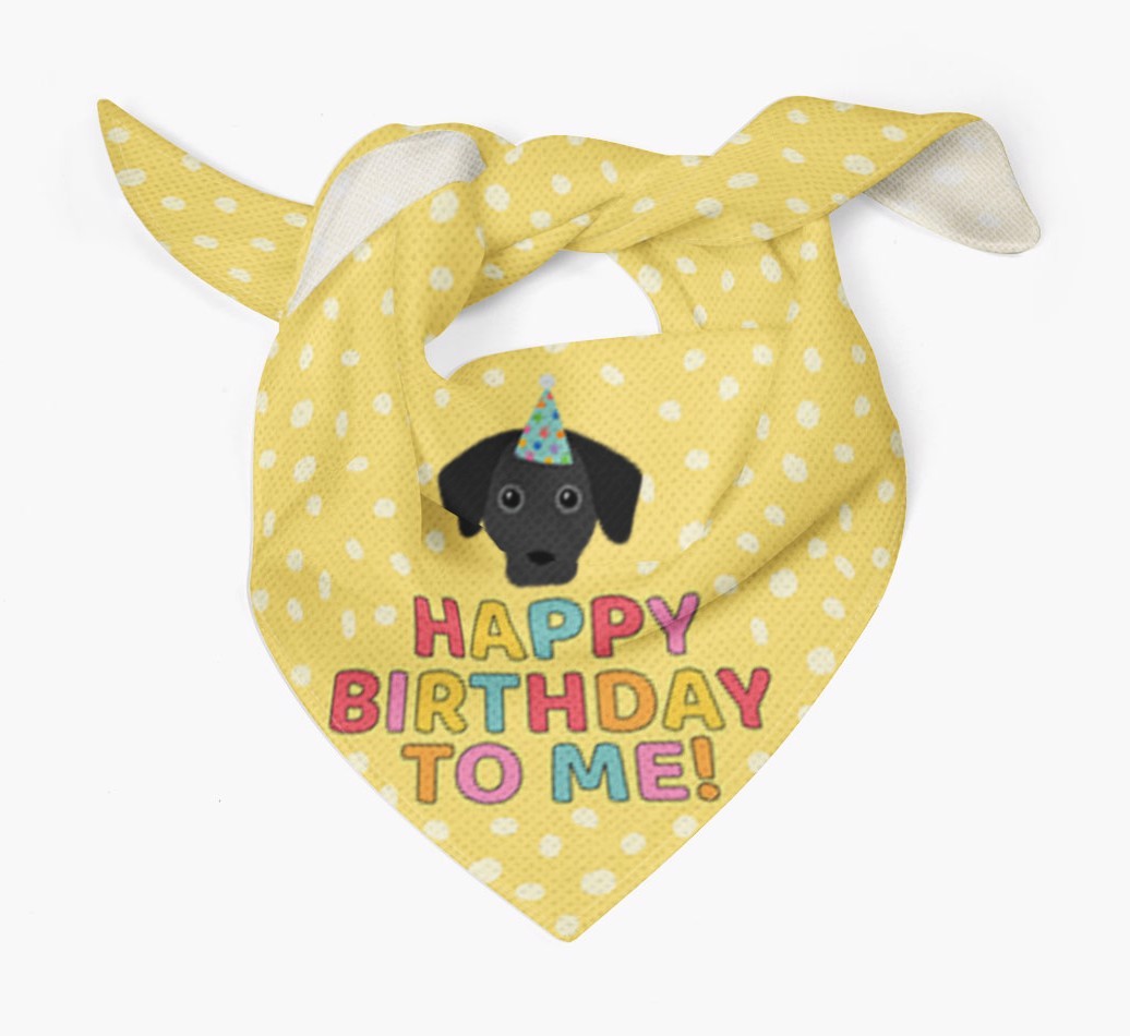 'Happy Birthday To Me' - Personalised {breedFullName} Bandana