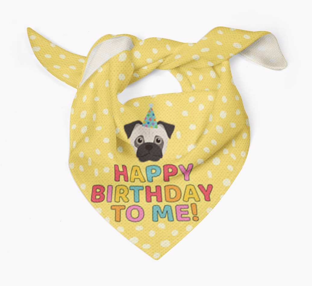 'Happy Birthday To Me' - Personalized {breedFullName} Bandana