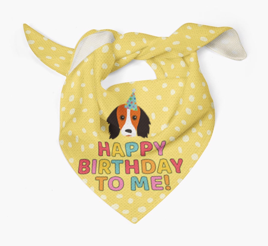 'Happy Birthday To Me' - Personalized {breedFullName} Bandana
