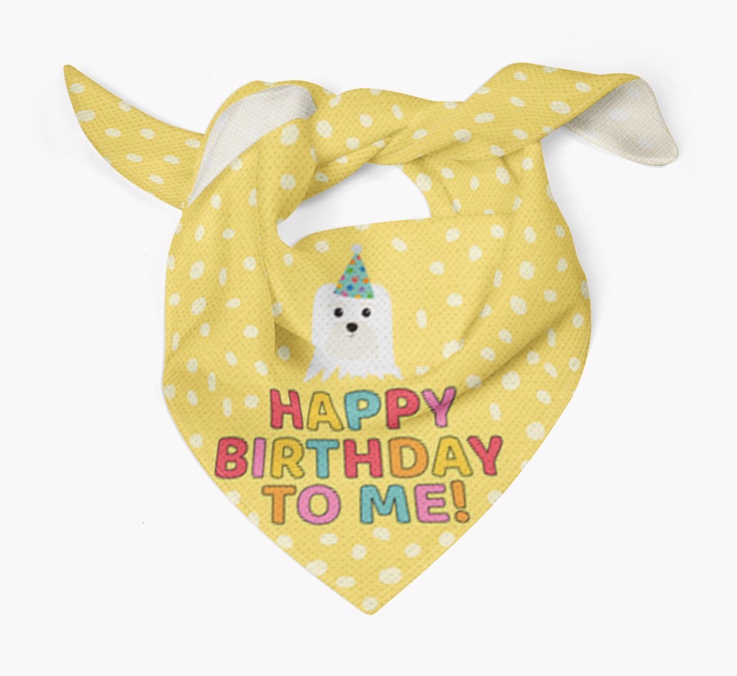'Happy Birthday To Me' - Personalised {breedFullName} Bandana