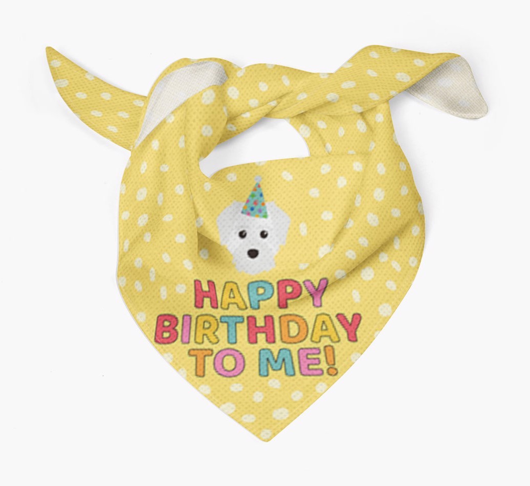 'Happy Birthday To Me' - Personalised {breedFullName} Bandana