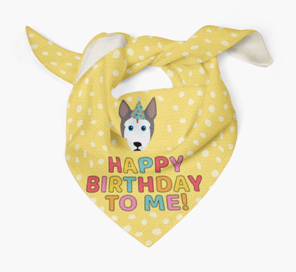 'Happy Birthday To Me' - Personalised {breedFullName} Bandana