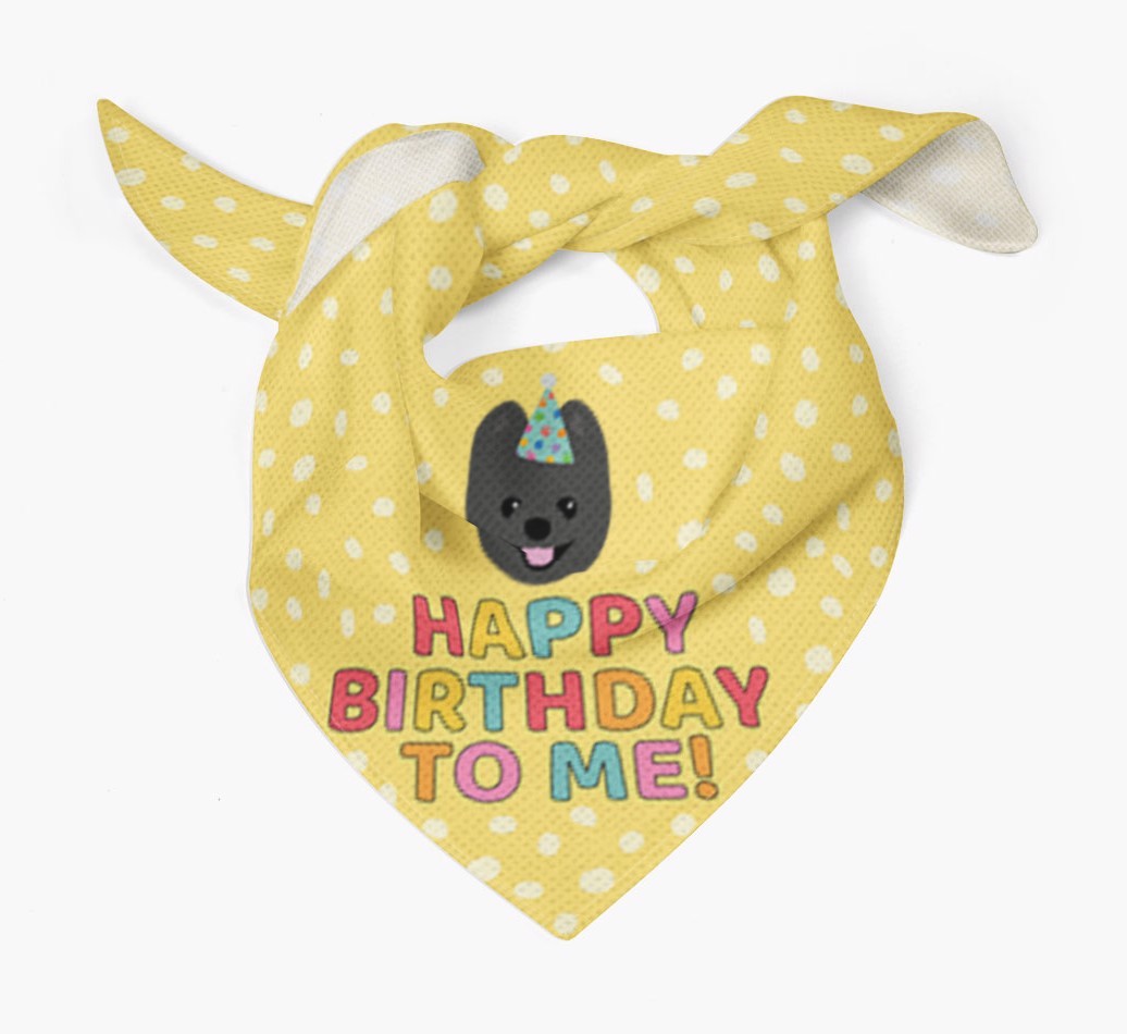 'Happy Birthday To Me' - Personalised {breedFullName} Bandana