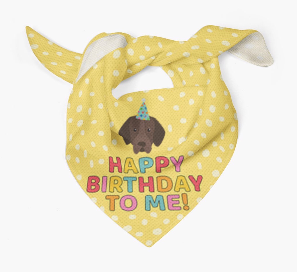 'Happy Birthday To Me' - Personalised {breedFullName} Bandana