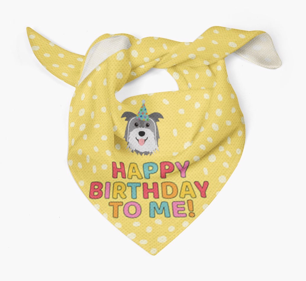 'Happy Birthday To Me' - Personalised {breedFullName} Bandana