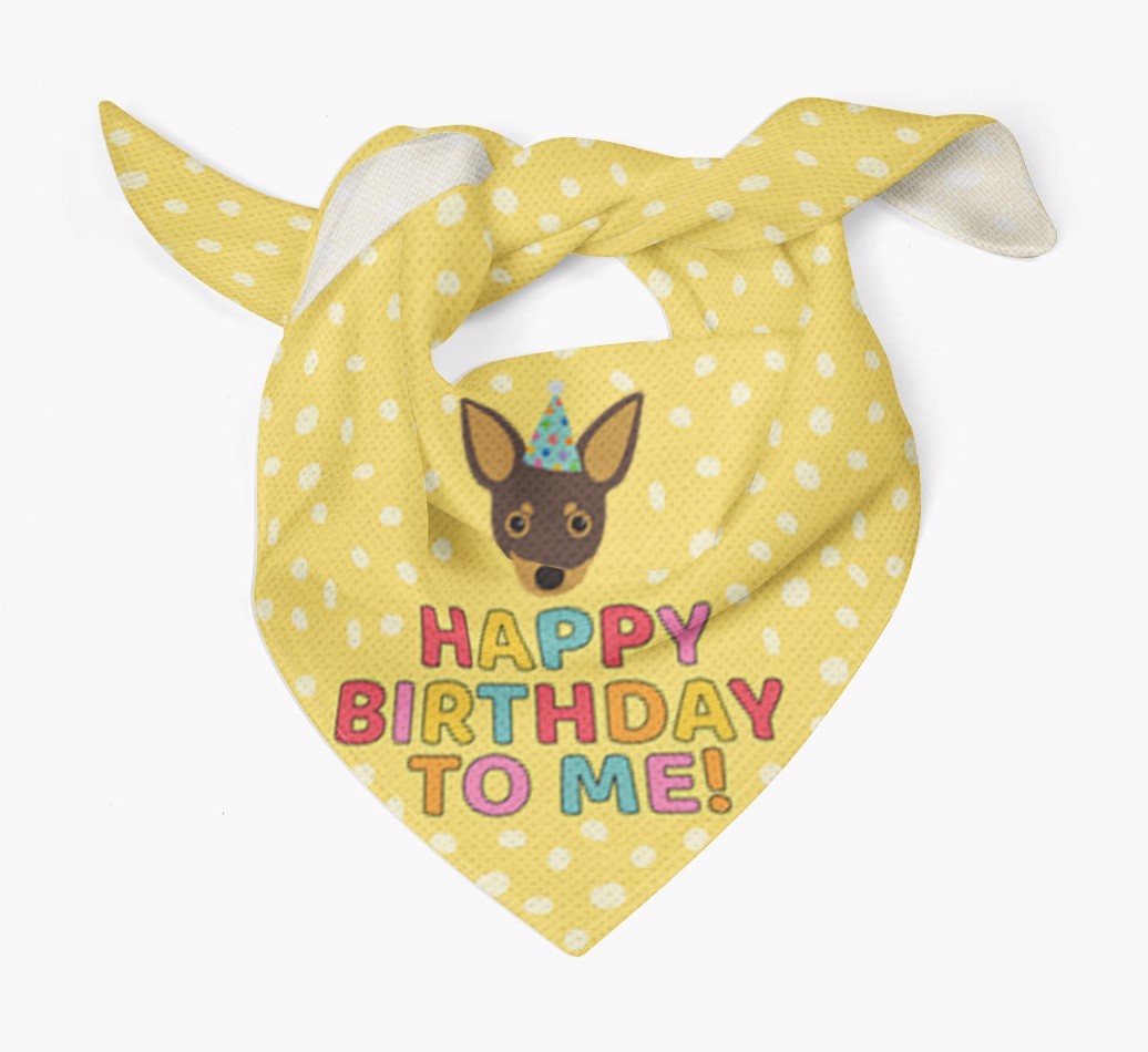 'Happy Birthday To Me' - Personalised {breedFullName} Bandana