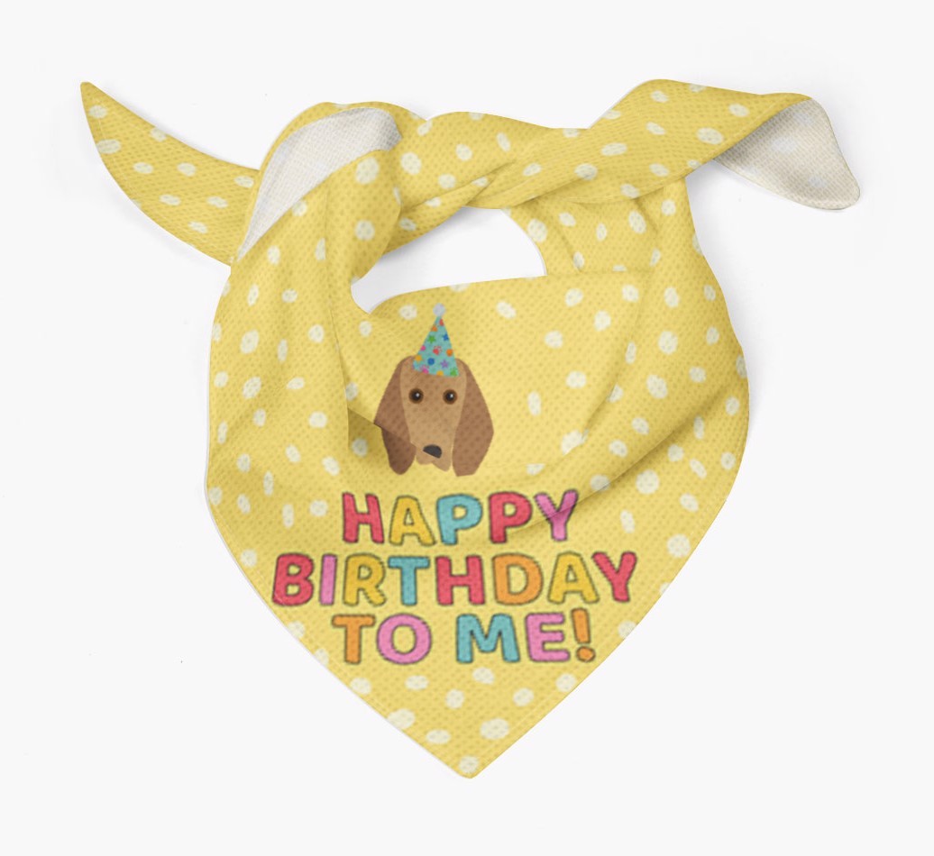 'Happy Birthday To Me' - Personalized {breedFullName} Bandana