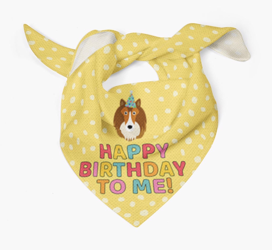'Happy Birthday To Me' - Personalised {breedFullName} Bandana