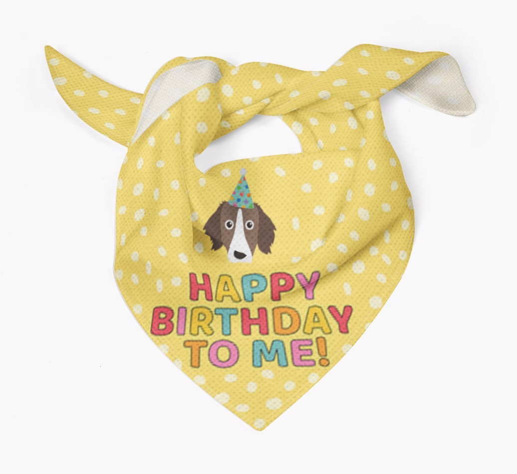 'Happy Birthday To Me' - Personalised {breedFullName} Bandana