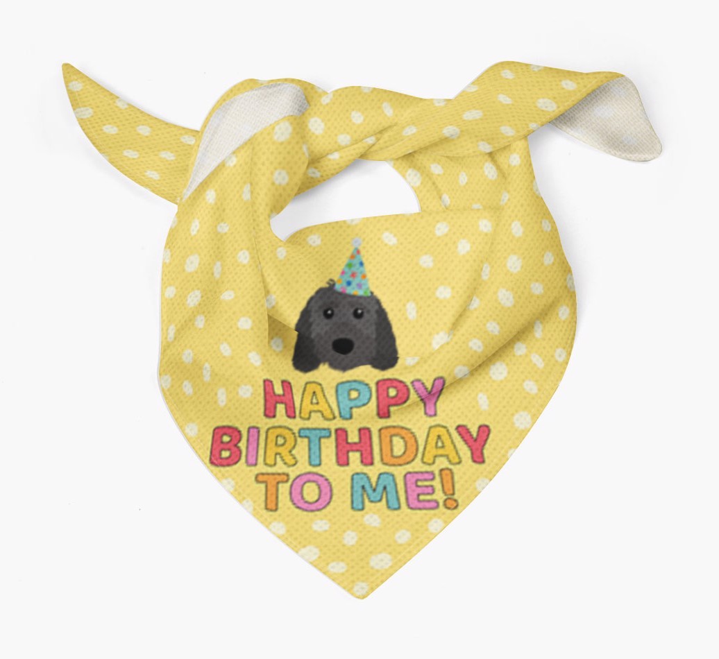 'Happy Birthday To Me' - Personalised {breedFullName} Bandana