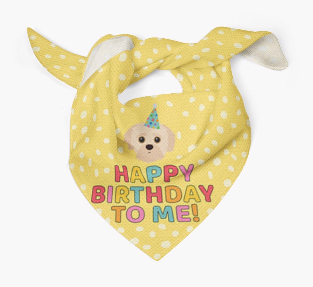 'Happy Birthday To Me' - Personalised {breedFullName} Bandana