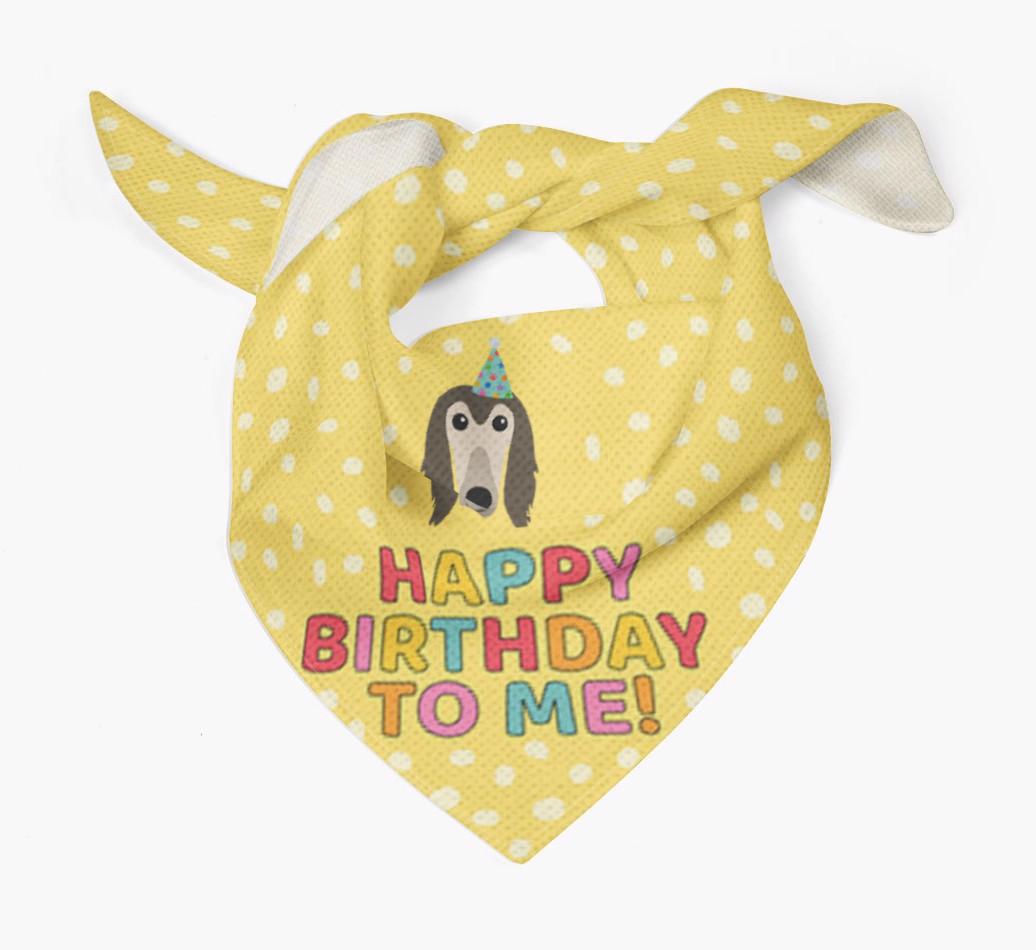 'Happy Birthday To Me' - Personalized {breedFullName} Bandana